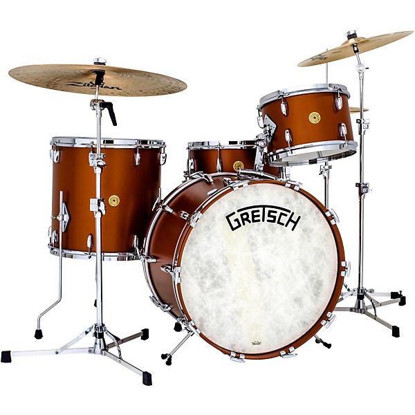 Gretsch Drums Broadkaster Series 3- Piece Shell Pack with 22" Bass Drum and Vintage Hardware Satin Copper