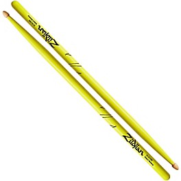 Zildjian Acorn Tip Neon Yellow Drum Sticks 5A Wood Tip