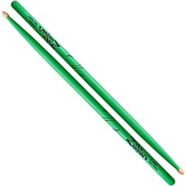 Zildjian Acorn Tip Neon Green Drum Sticks 5A Wood Tip