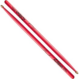 Zildjian Acorn Tip Neon Pink Drum Sticks 5A Wood Tip