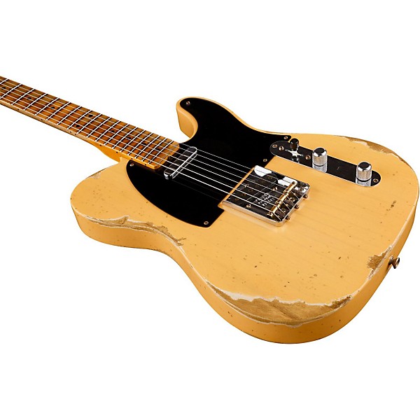 Fender Custom Shop 1952 Heavy Relic Telecaster Electric Guitar Nocaster Blonde Maple