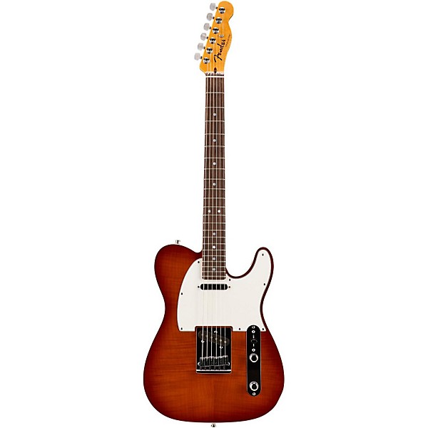 Fender Custom Shop 2015 American Custom Telecaster Flame Maple Top Electric Guitar Violin Burst Rosewood