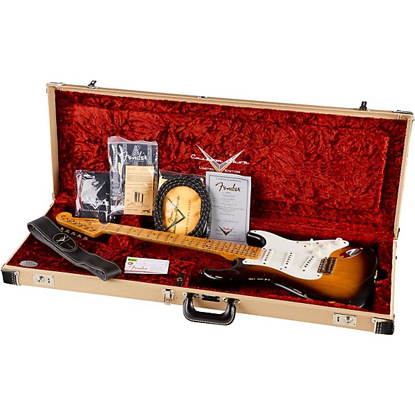 Fender Custom Shop 1955 Limited Edition Relic Stratocaster Electric Guitar 2-Color Sunburst Maple