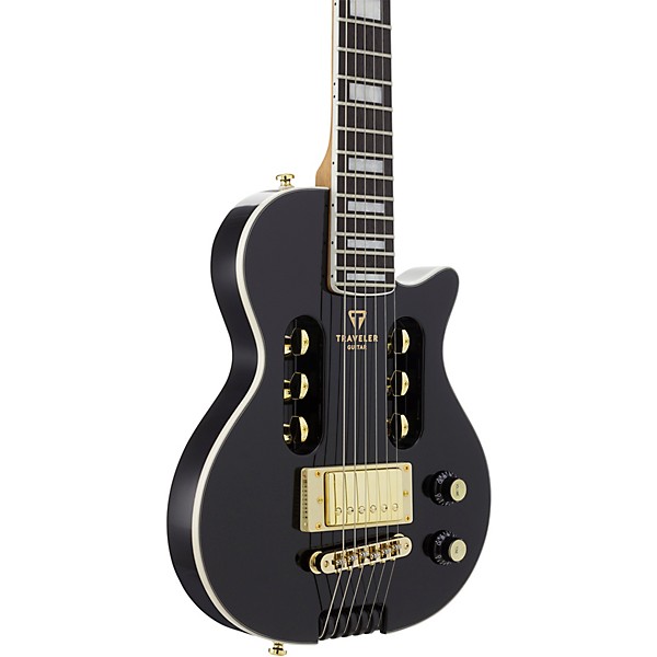 Traveler Guitar EG-1 Custom V2 Electric Travel Guitar Black