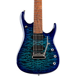 Ernie Ball Music Man JP15 Roasted Quilt Maple Top 7-String Electric Guitar Cerulean Paradise