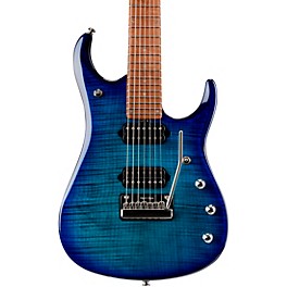 Ernie Ball Music Man JP15 Roasted Flame Maple Top 7-String Electric Guitar Cerulean Paradise