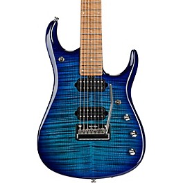 Ernie Ball Music Man JP15 Roasted Flame Maple Top 7-String Electric Guitar Cerulean Paradise