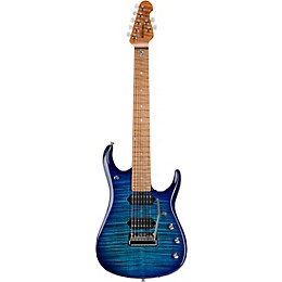 Ernie Ball Music Man JP15 Roasted Flame Maple Top 7-String Electric Guitar Cerulean Paradise