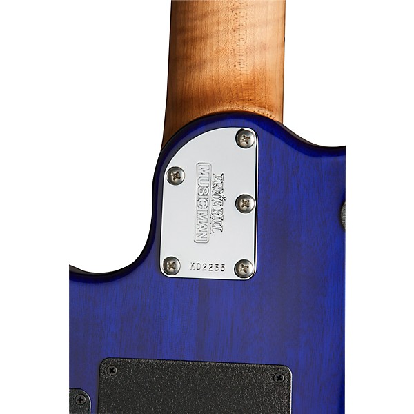 Ernie Ball Music Man JP15 Roasted Flame Maple Top 7-String Electric Guitar Cerulean Paradise