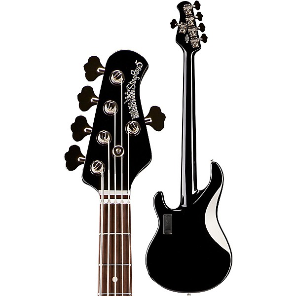 Ernie Ball Music Man Stingray 5 HH Neck Through 5-String Electric Bass Guitar Black Rosewood