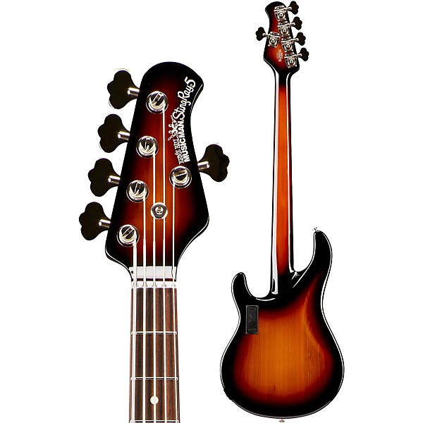 Ernie Ball Music Man Stingray 5 H Neck Through 5-String Electric Bass Guitar Vintage Sunburst Rosewood