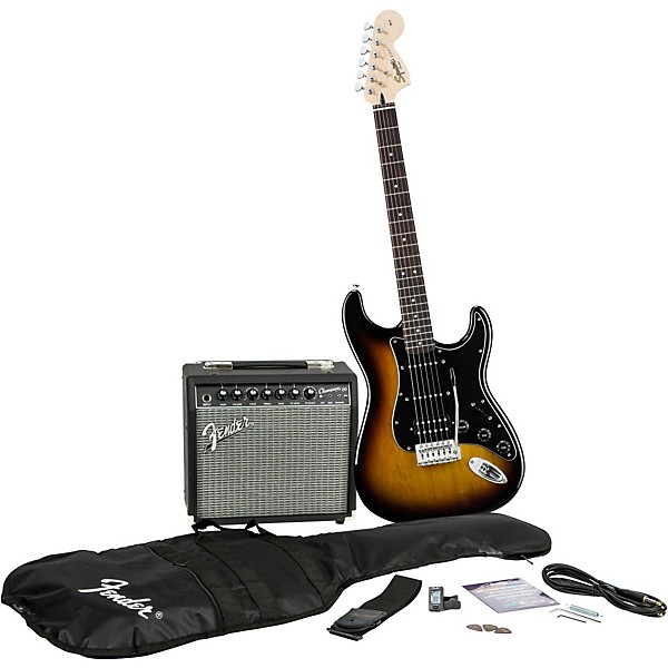 Open Box Squier Affinity Series Stratocaster HSS Electric Guitar Pack with Fender Champion 20W Guitar Combo Amp Level 2 Br...