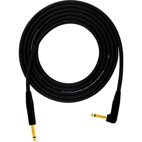 ProCo Evolution Studio/Stage Straight - Angle Instrument Cable 3 ft.