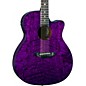 Luna Gypsy Grand Concert Ash Acoustic-Electric Guitar Transparent Purple thumbnail