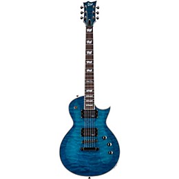 Open Box ESP LTD EC-401QMV Electric Guitar Level 1 See-Thru Blue