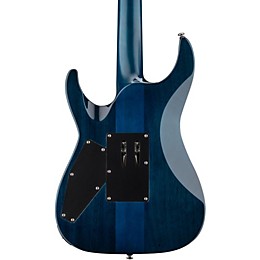 Open Box ESP LTD MH-401QM Electric Guitar Level 2 See-Thru Blue 888366049587
