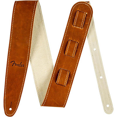 Fender Ball Glove Leather Guitar Strap Brown for sale