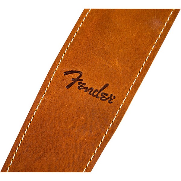 Fender Broken-In Leather Guitar Strap, 2.5in, Tan : Musical  Instruments