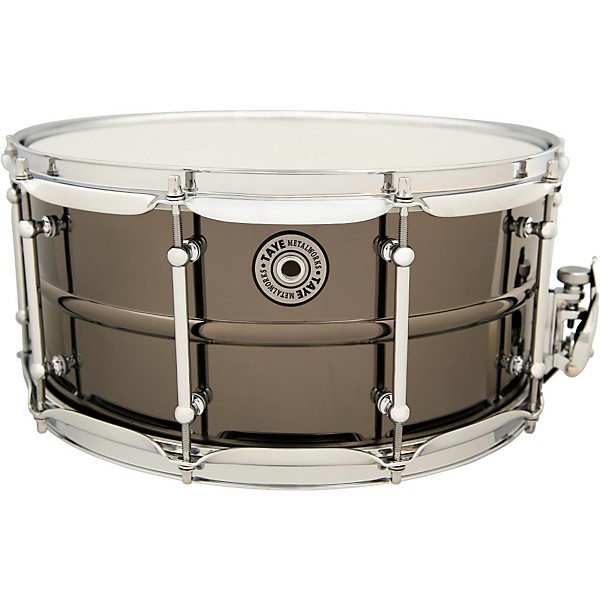 Open Box Taye Drums Metalworks Vintage Brass Snare Level 2 14 x 6.5, Black Nickel Finish 190839103192