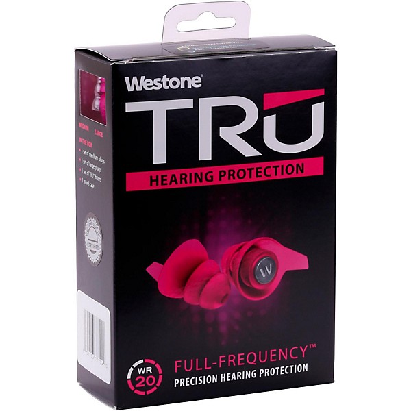 Westone Audio TRU Universal WR20 Hearing Protection (Pair) Pink