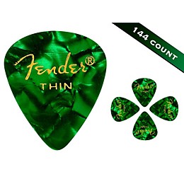 Fender 351 Premium Thin Guitar Picks - 144 Count Green Moto
