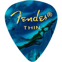 Fender 351 Premium Thin Guitar Picks - 144 Count Ocean Turquoise Moto