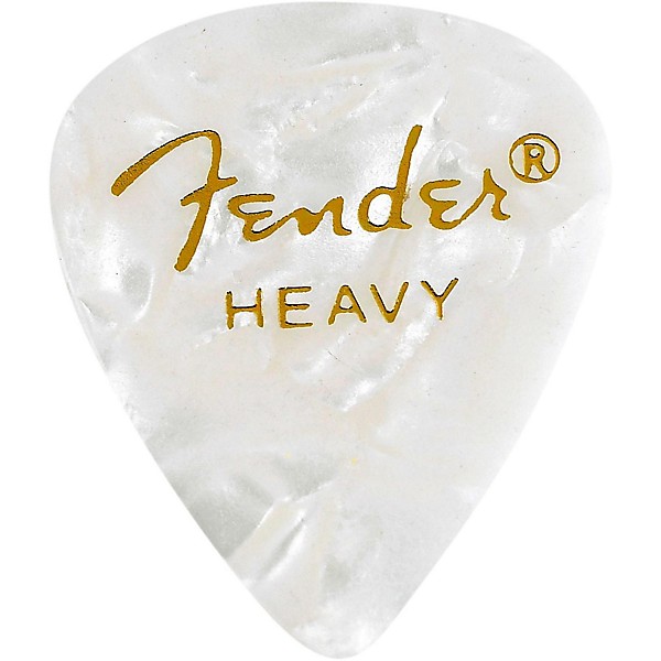 Fender 351 Premium Heavy Guitar Picks - 144 Count White Moto