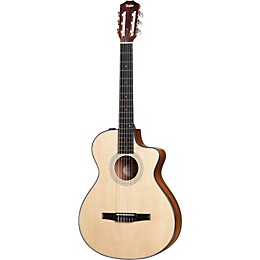 Taylor 300 Series 312ce-N Grand Concert Nylon String Acoustic-Electric Guitar Natural