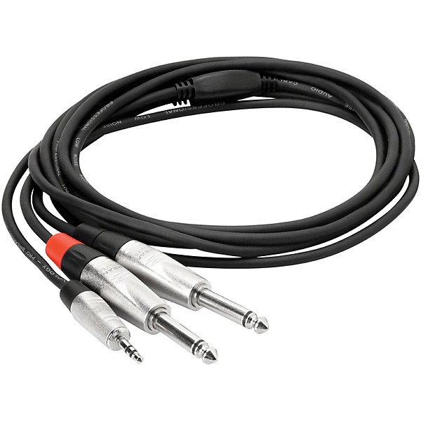 Hosa 3.5mm TRS to Dual 1/4" TS Pro Stereo Breakout Cable 6 ft.