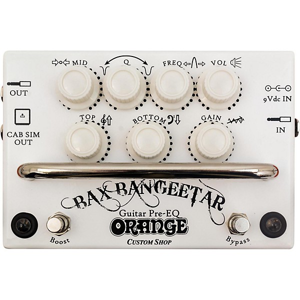 Orange Amplifiers Bax Bangeetar Pre-EQ Guitar Effects Pedal White