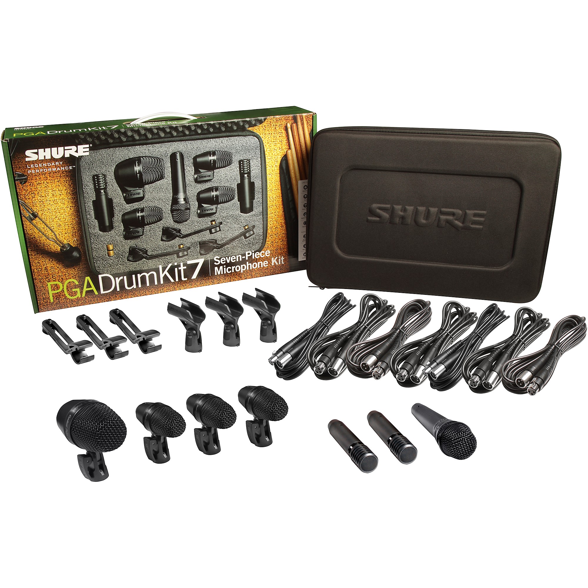 【未使用新品】SHURE 本格ドラムマイクキット PGADRUMKIT7 Shure PGADRUMKIT7 7-Piece Drum Microphone Kit | Guitar Center