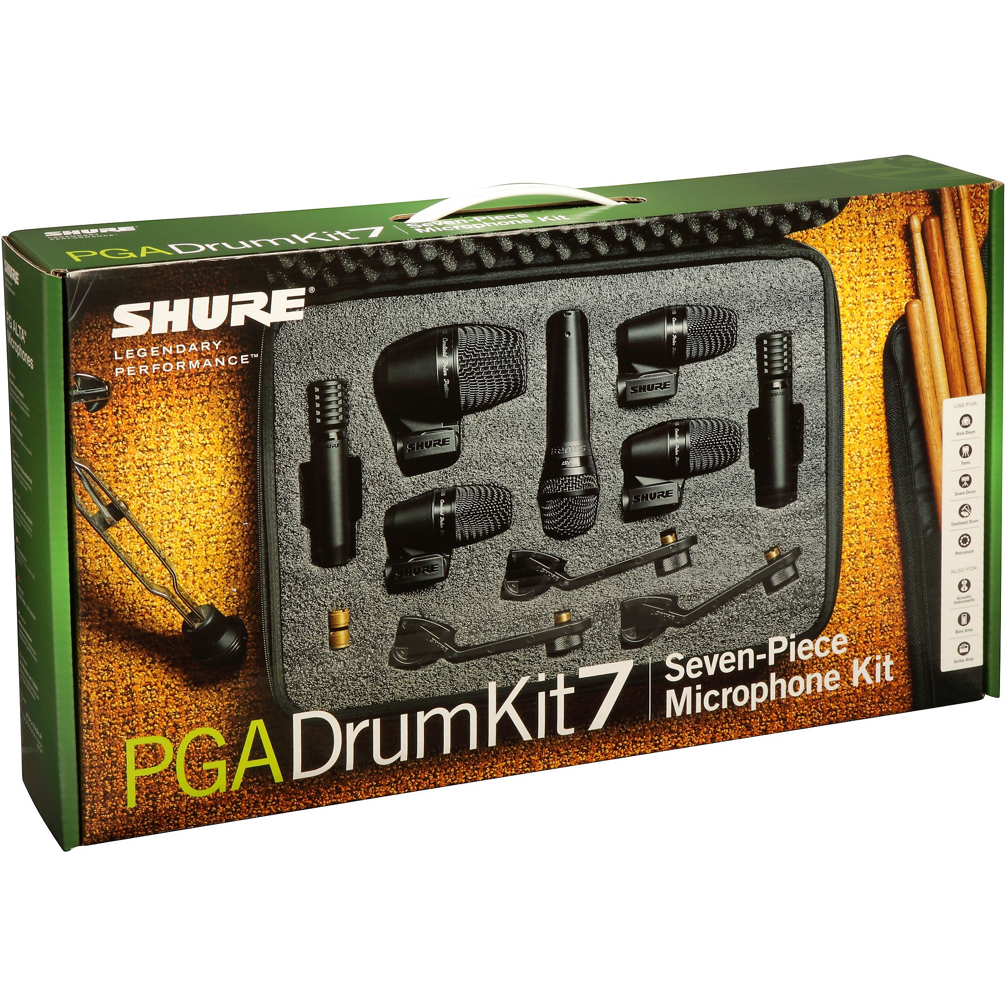 Shure PGADRUMKIT7 7-Piece Drum Microphone Kit | Guitar Center