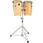LP Junior Wood Congas with Chrome Hardware and Stand Natural thumbnail
