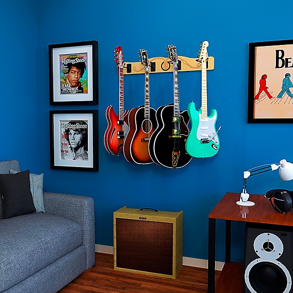 Open Box A&S Crafted Products Pro-File Wall Mounted Guitar Rack Level 1
