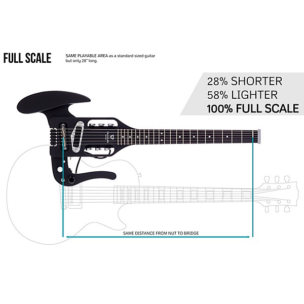 Open Box Traveler Guitar Pro-Series Mod-X Hybrid Electric Travel Guitar Level 2 Satin Black 190839404756