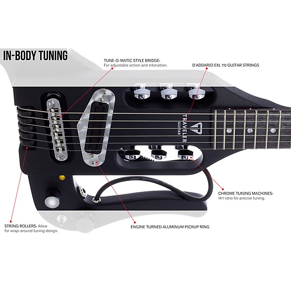 Open Box Traveler Guitar Pro-Series Mod-X Hybrid Electric Travel Guitar Level 2 Satin Black 190839404756