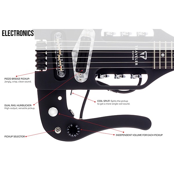Open Box Traveler Guitar Pro-Series Mod-X Hybrid Electric Travel Guitar Level 2 Satin Black 190839404756