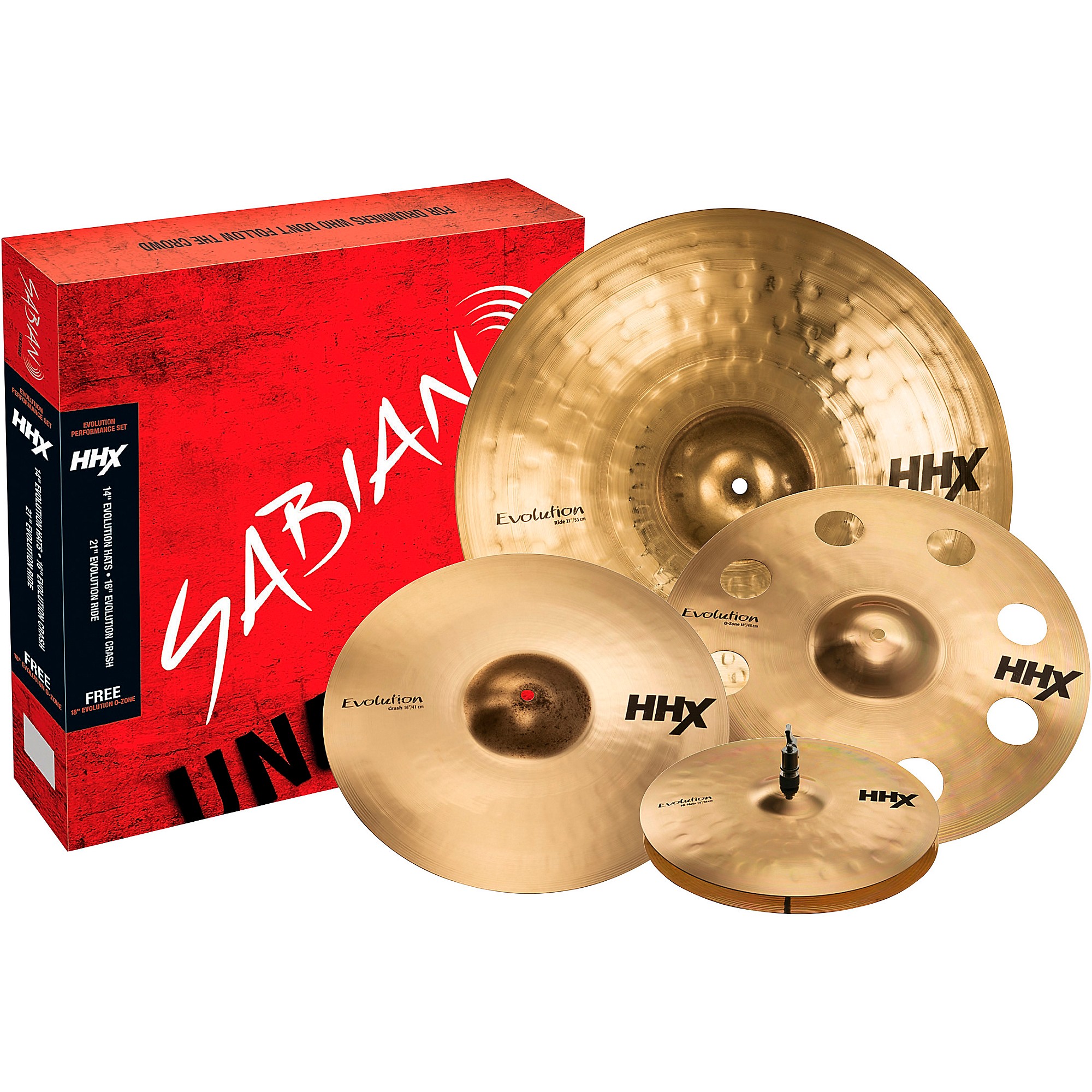 SABIAN HHX Evolution Cymbal Set With Free 18