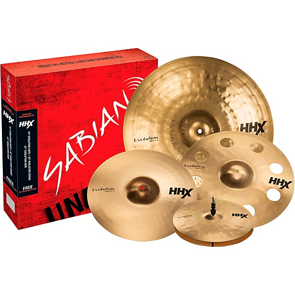 Open Box SABIAN HHX Evolution Cymbal Set with Free 18" Ozone Crash Level 1