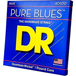 DR Strings PURE BLUES Lite 4-String Bass Strings (40-100)