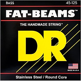 DR Strings Fat-Beams Stainless Steel Medium 5-String Bass Strings (45-125)