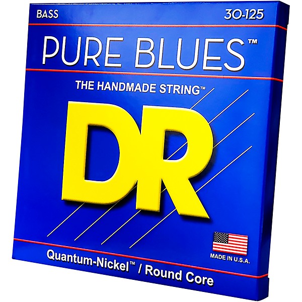 DR Strings Pure Blues Medium 6-String Bass Strings (30-125)