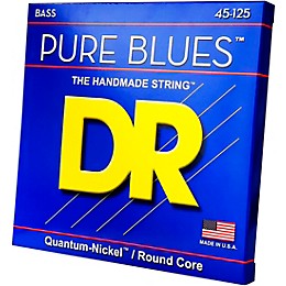 DR Strings PURE BLUES Medium-Lite 4-String Bass Strings (45-100)