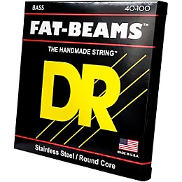 DR Strings DO NOT USE Fat-Beams Stainless Steel Lite 4-String Bass Strings (40-100)