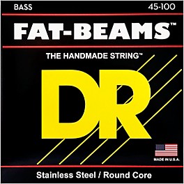 DR Strings Fat-Beams Stainless Steel Medium-Lite 4-String Bass Strings (45-100)