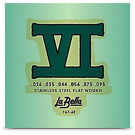 La Bella 767-6F Flat Wound 6-String Bass VI Strings