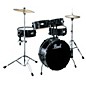 Pearl Rhythm Traveler Compact Drum Kit with Cymbals and Hardware Jet Black thumbnail