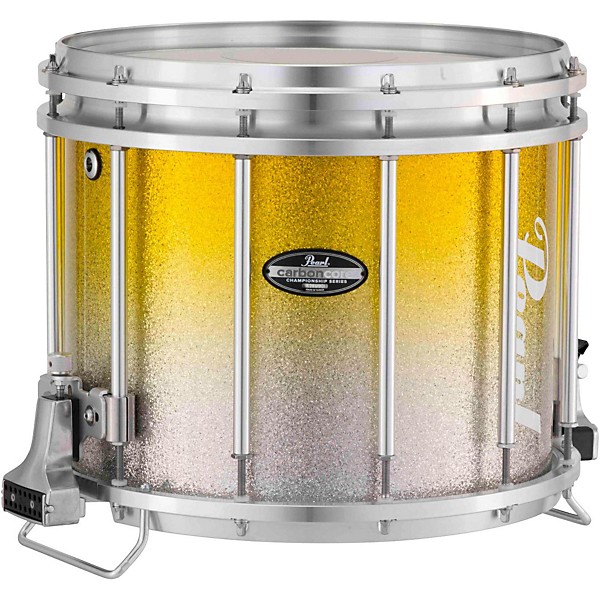 Pearl Championship CarbonCore Varsity FFX Marching Snare Drum Fade Top Finish 13 x 11 in. Yellow Silver #965