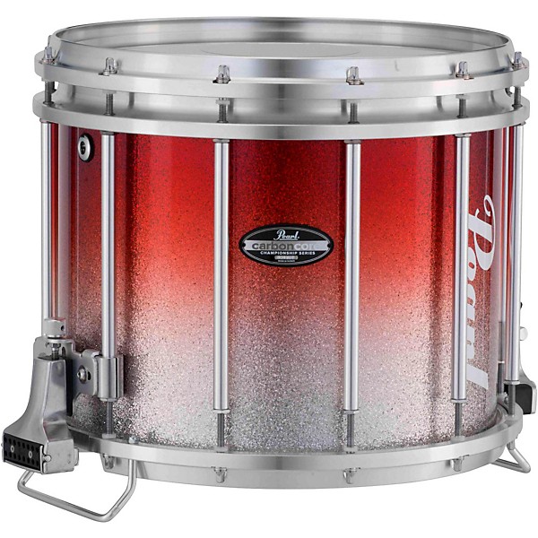Pearl Championship CarbonCore Varsity FFX Marching Snare Drum Fade Top Finish 14 x 12 in. Red Silver #968