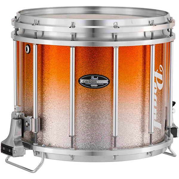 Pearl Championship CarbonCore Varsity FFX Marching Snare Drum Fade Top Finish 14 x 12 in. Orange Silver #980